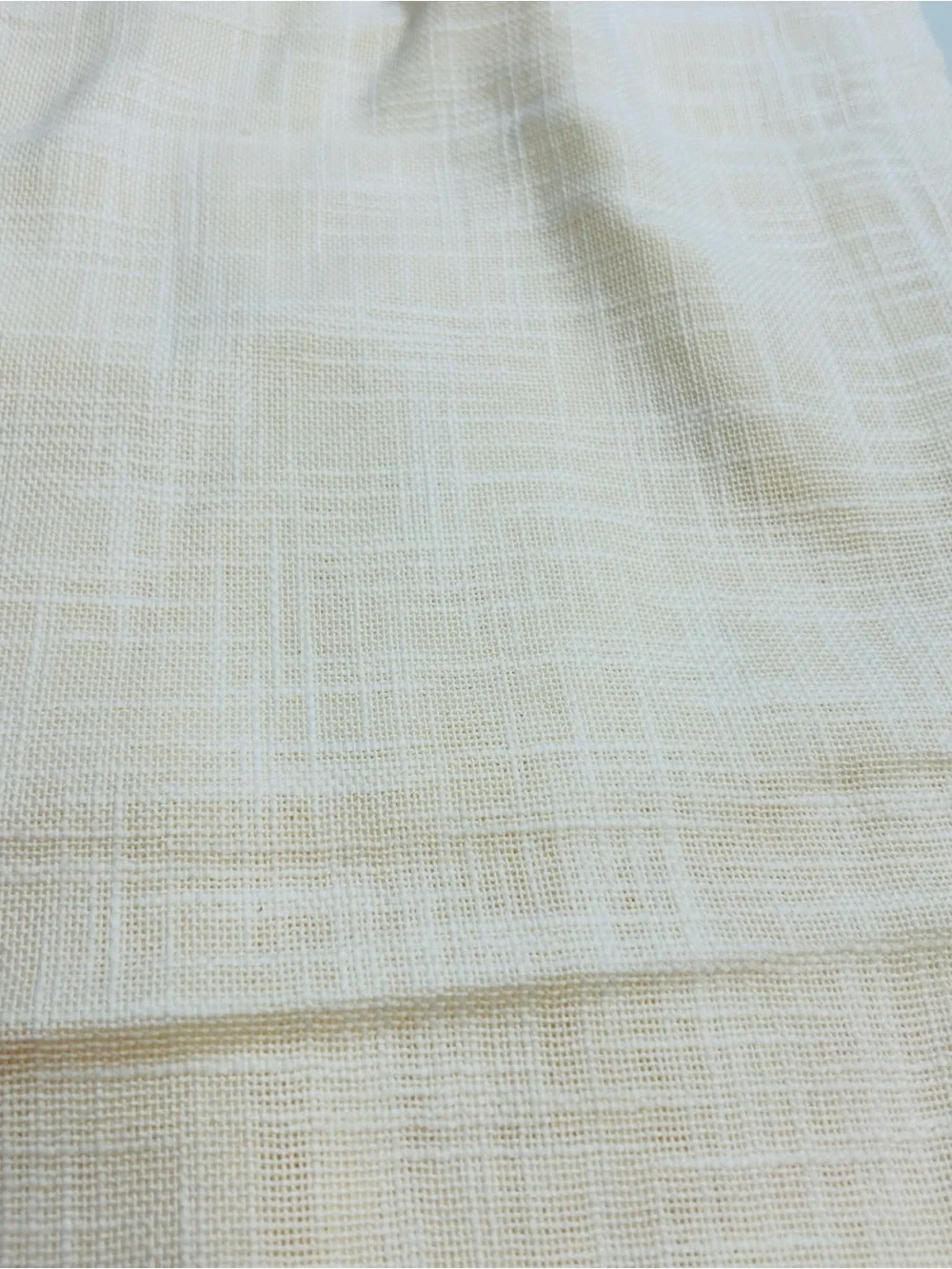 NWT QUINCE Set Of 2 48x96 Cotton Sheer Curtains Ivory 0220